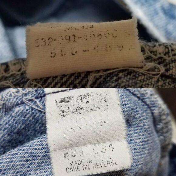 VINTAGE 1991 Levi's 550 Light Wash Distressed Trashed High Rise Grunge Jeans - Picture 15 of 16